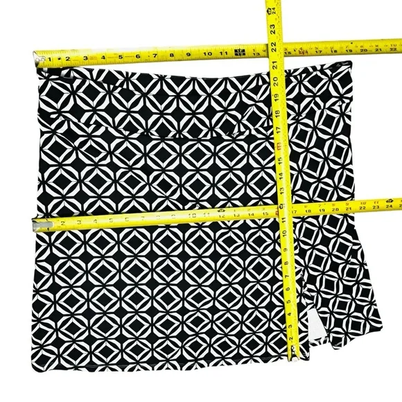 Anthony’s Resort By Lulu-B Geo Skirt Skort UPF 50+ Bottom/Slit/Zip Pull On 1X - Picture 7 of 10